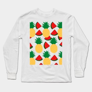 Pineapple and Watermelon Long Sleeve T-Shirt